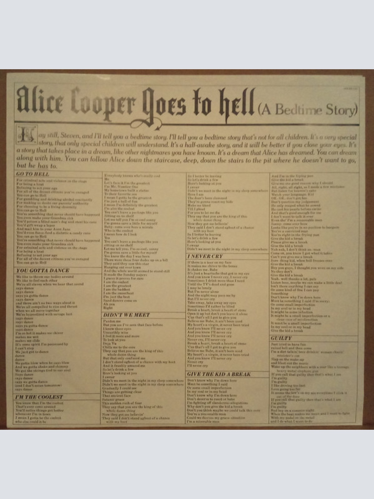 Vinyl / Alice Cooper (2) - Goes To Hell