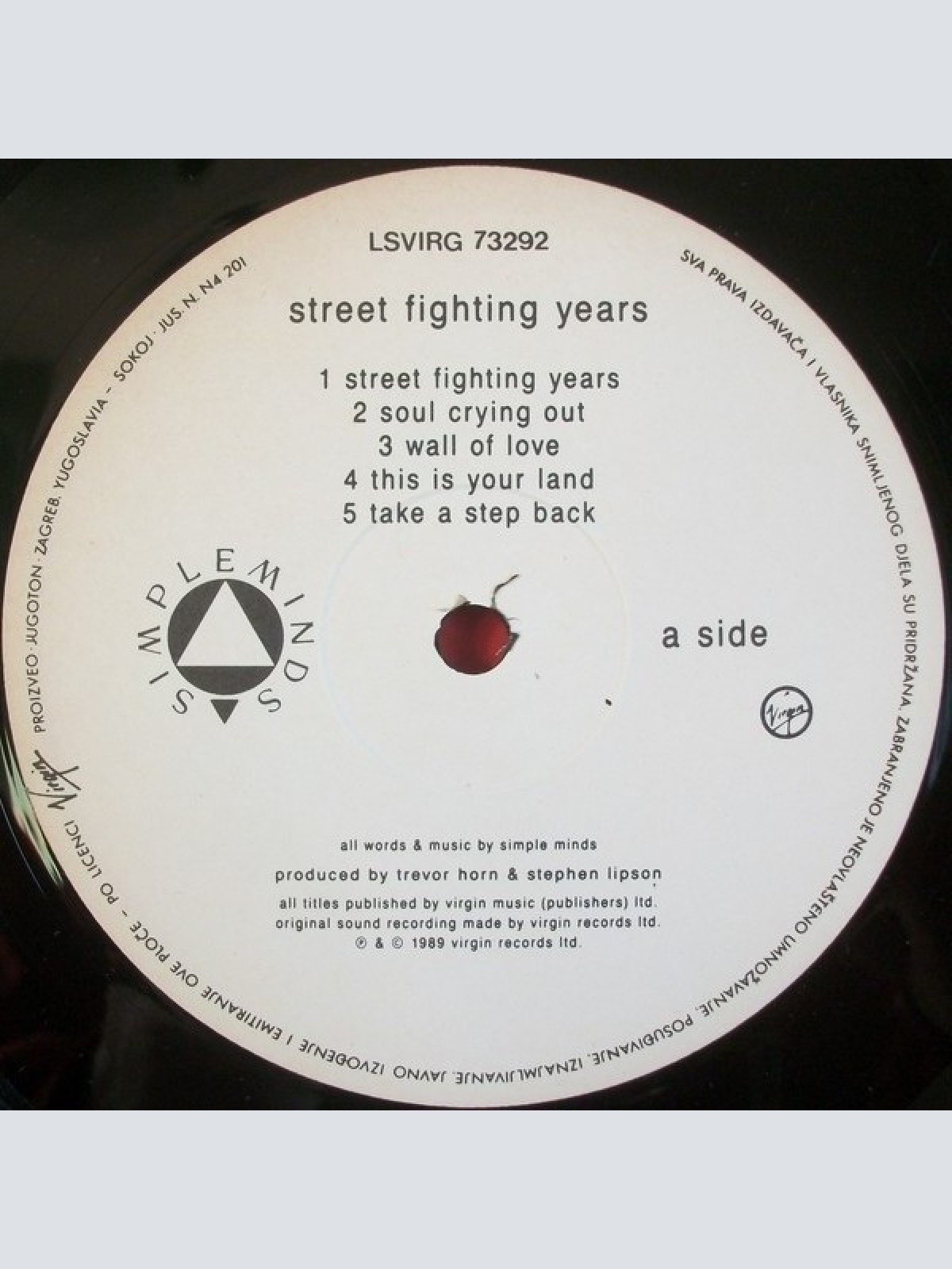 Vinyl / Simple Minds - Street Fighting Years