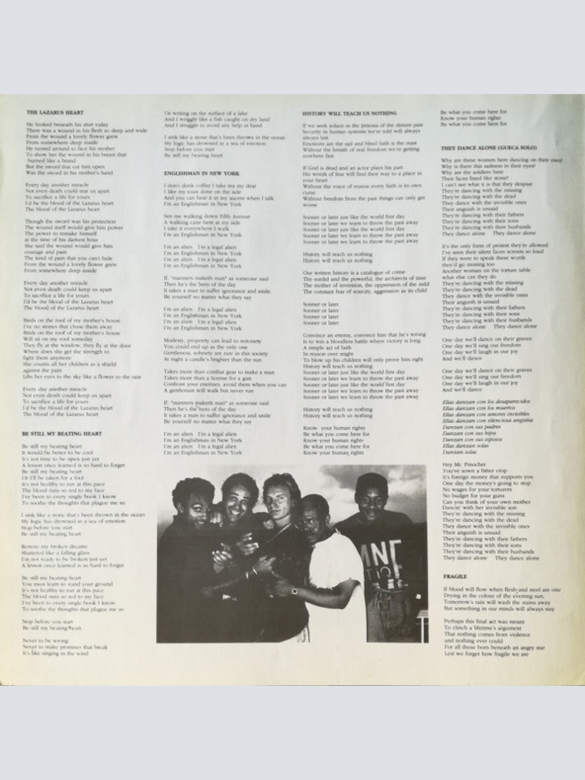 Vinyl / Sting - ...Nothing Like The Sun