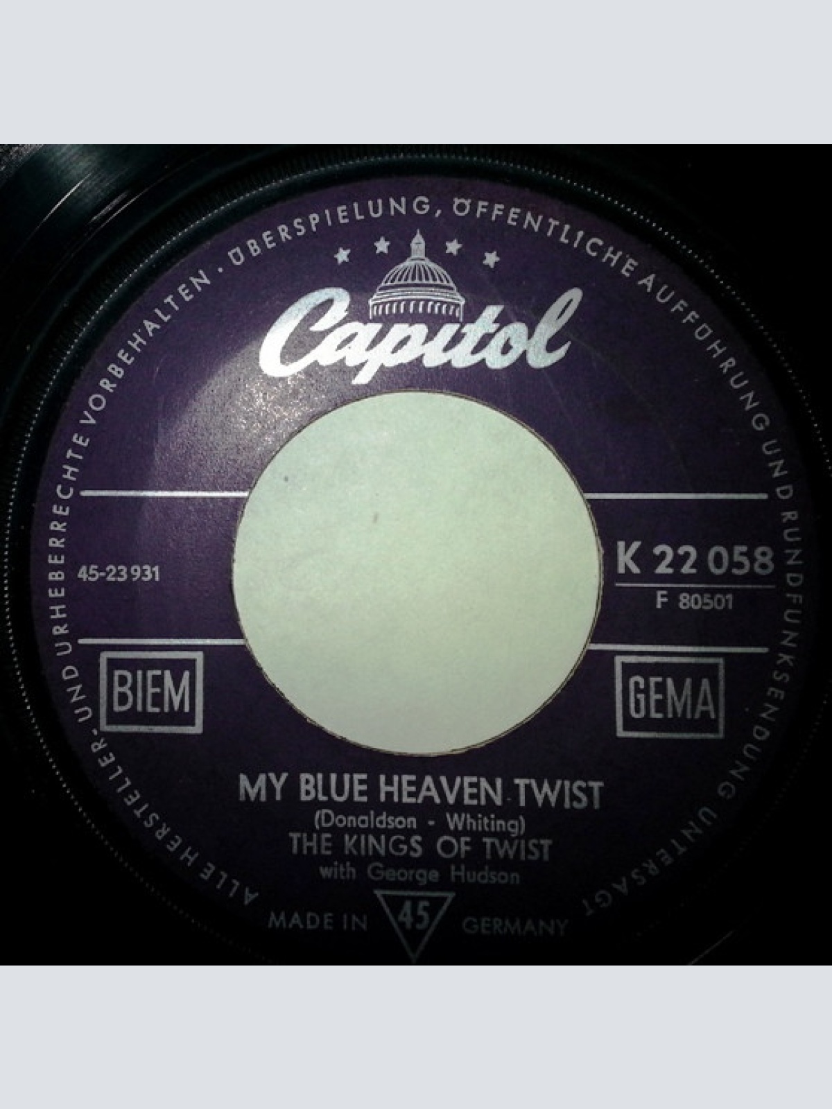 Vinyl / The Kings Of Twist With George Hudson - Blueberry Hill-Twist / My Blue Heaven Twist