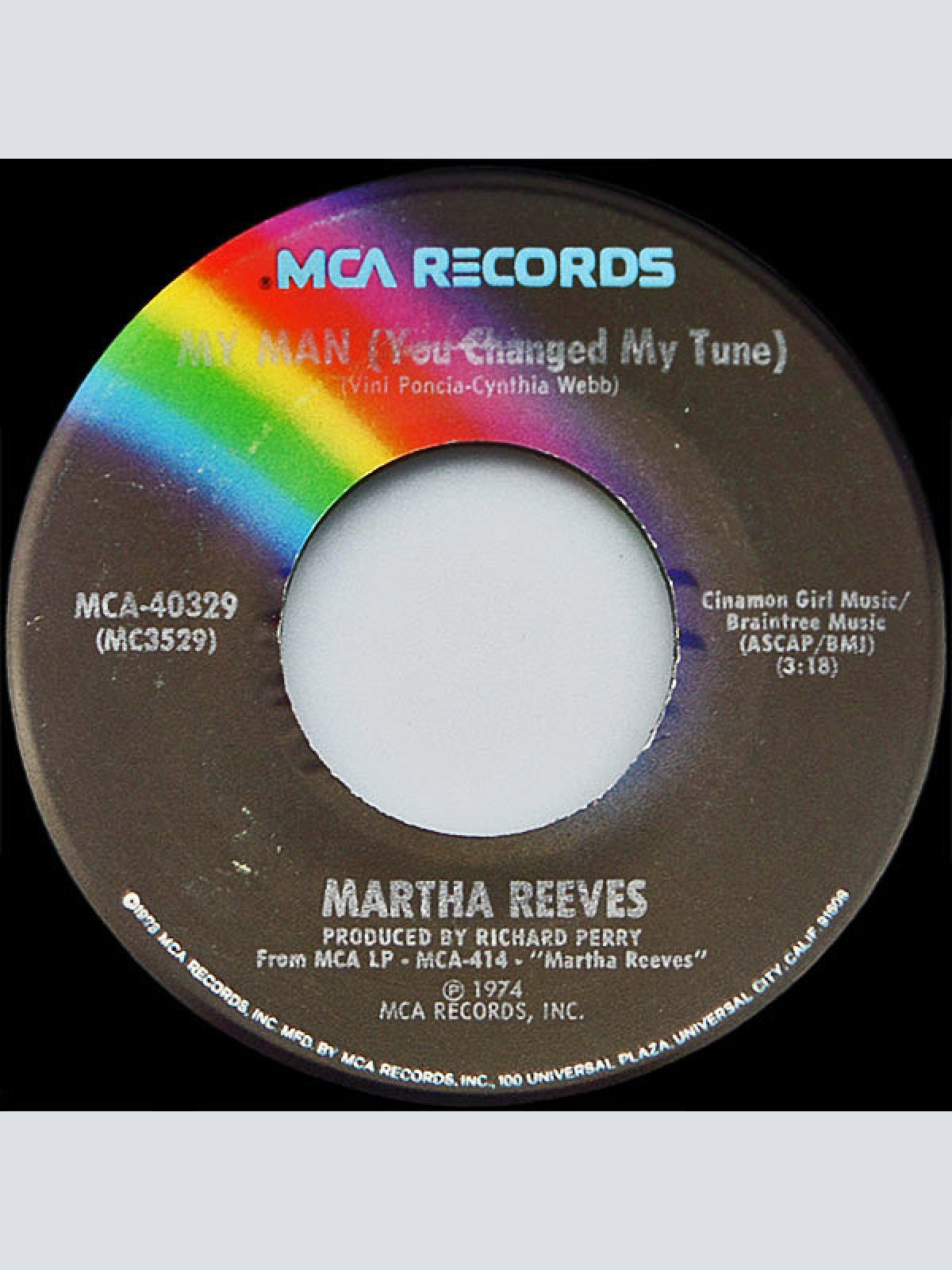 Vinyl / Martha Reeves - My Man (You Changed My Tune) / Facsimile