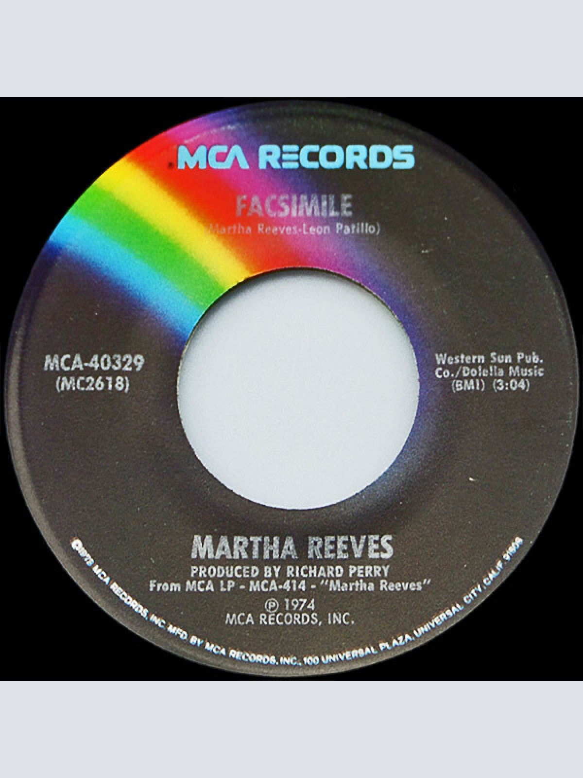 Vinyl / Martha Reeves - My Man (You Changed My Tune) / Facsimile