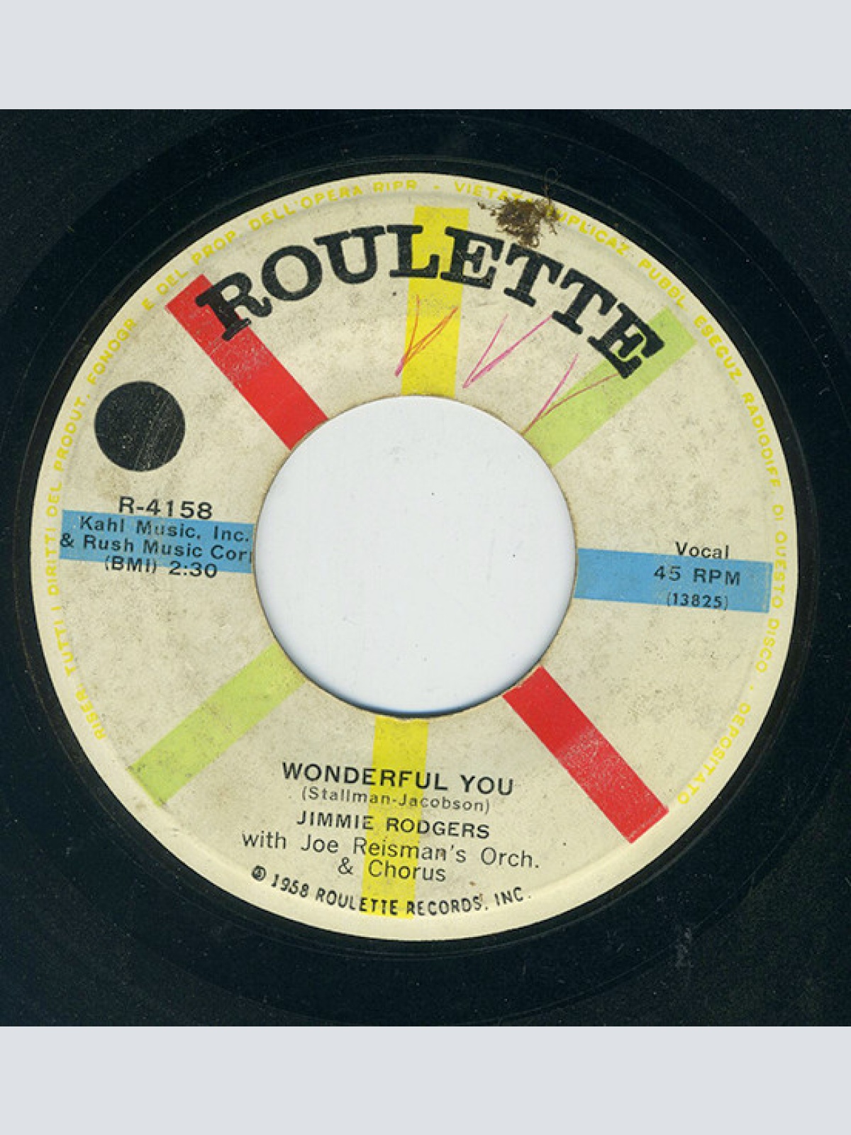 Vinyl / Jimmie Rodgers (2) With Joe Reisman's Orch. & Chorus* - Wonderful You