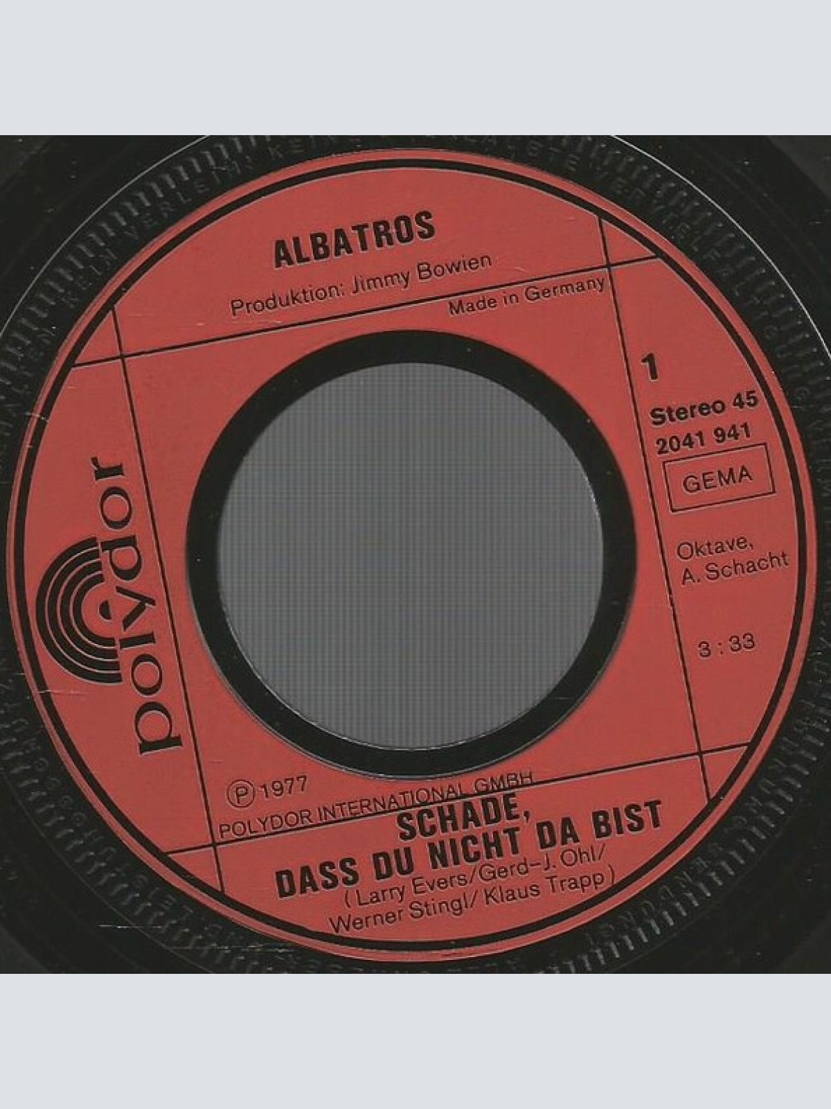 Vinyl / Albatros (2) - Schade, Daß Du Nicht Da Bist