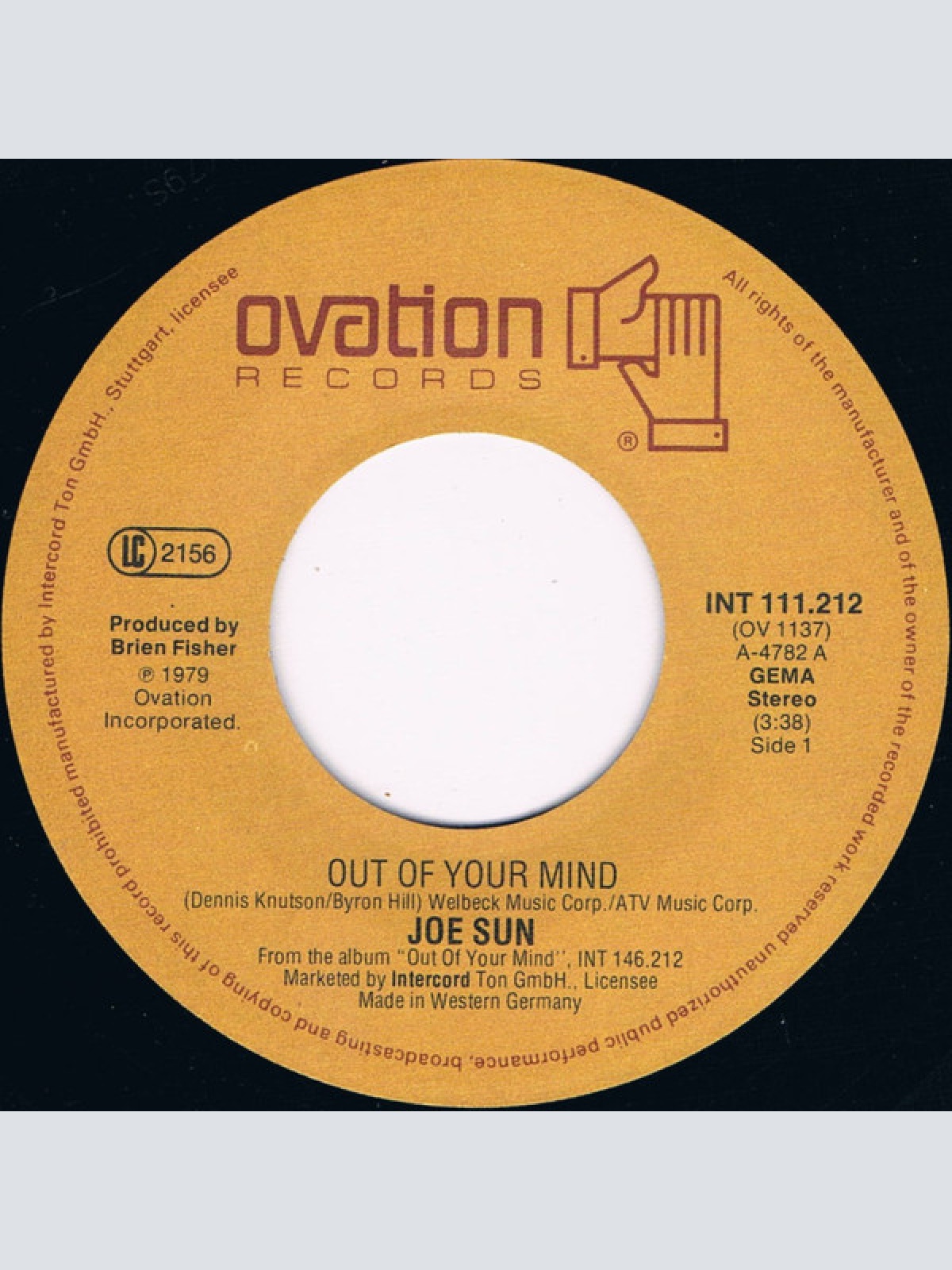 Vinyl / Joe Sun - Out Of Your Mind