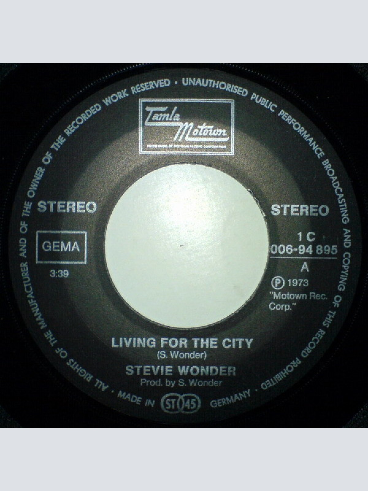 Vinyl / Stevie Wonder - Living For The City / Visions