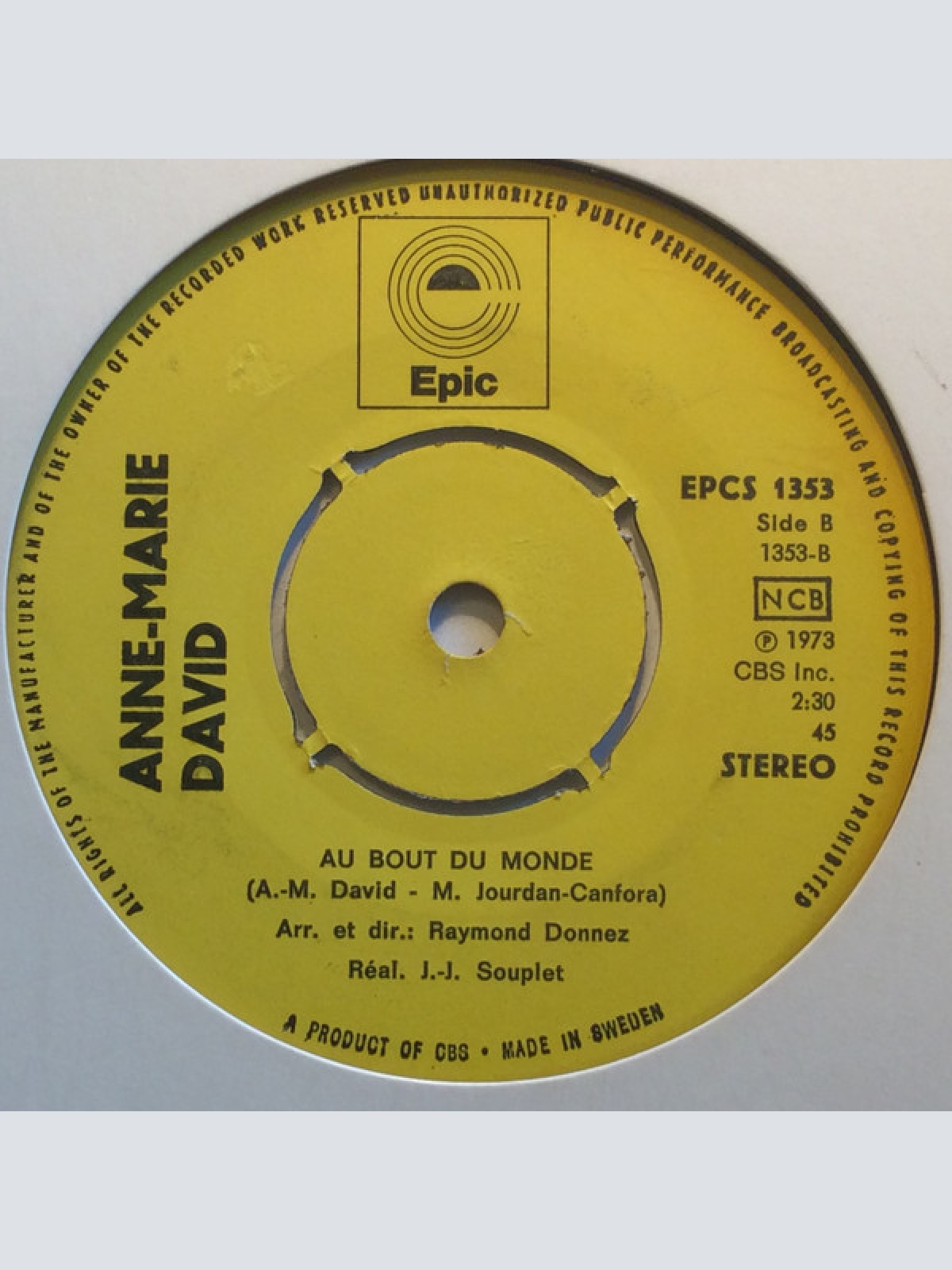 Vinyl / Anne Marie David* - Tu Te Reconnaitras