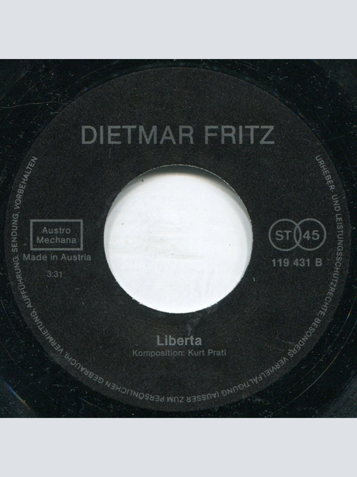 Vinyl / Dietmar Fritz - Julia / Liberta