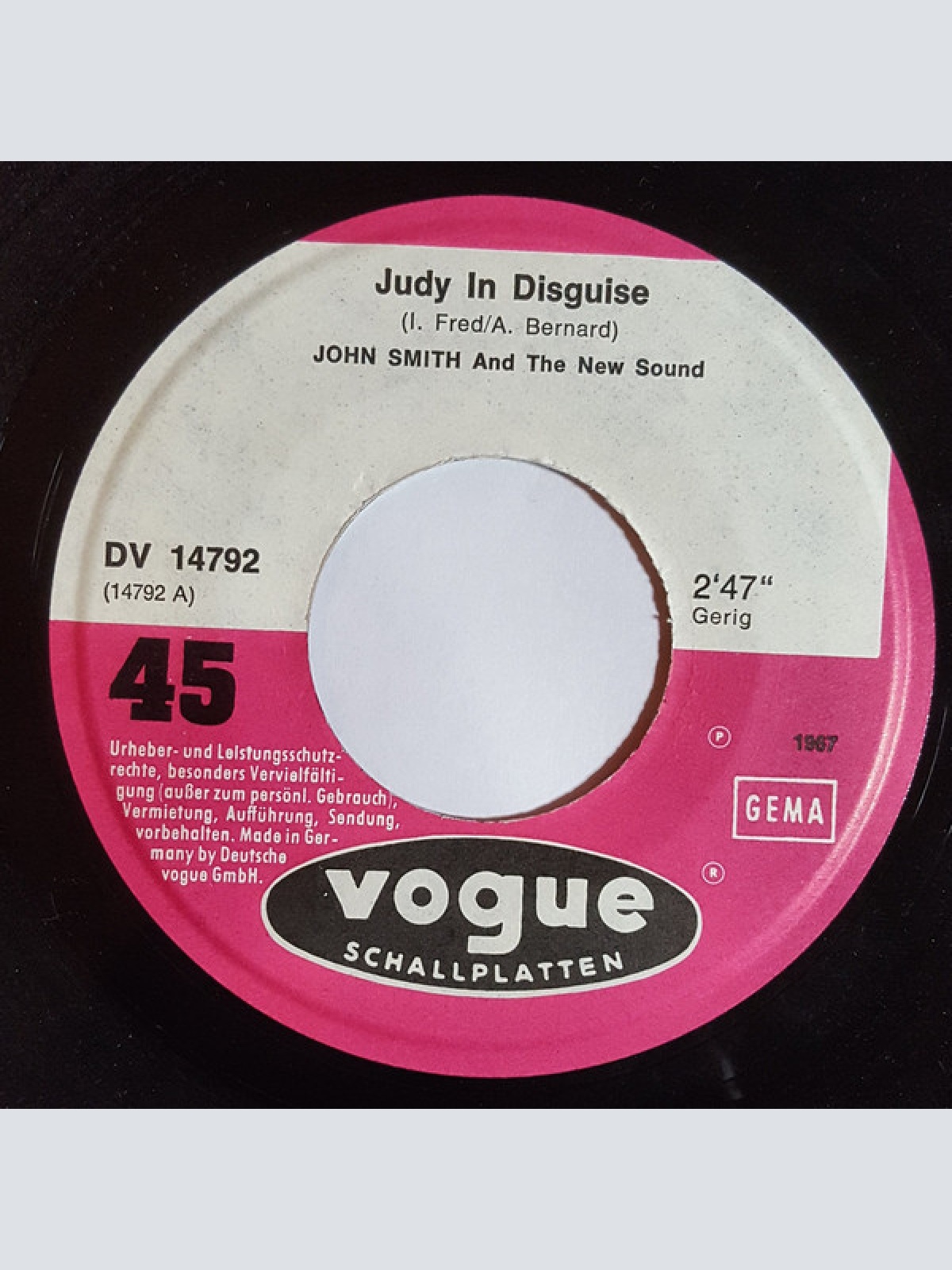 Vinyl / John Smith And The New Sound - Judy In Disguise
