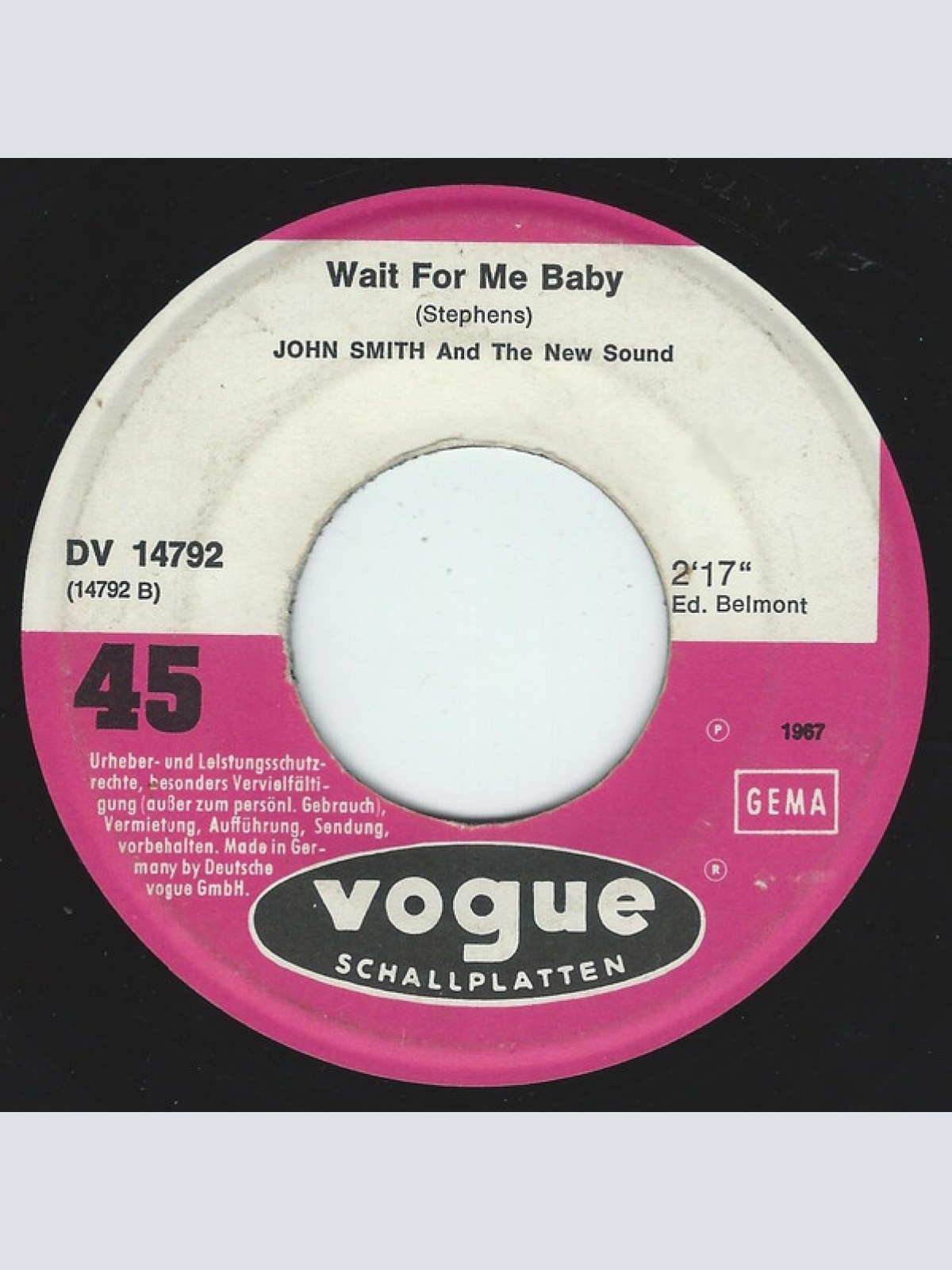 Vinyl / John Smith And The New Sound - Judy In Disguise