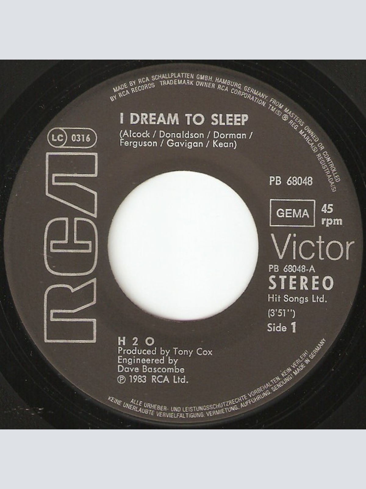 Vinyl / H2O (8) - I Dream To Sleep