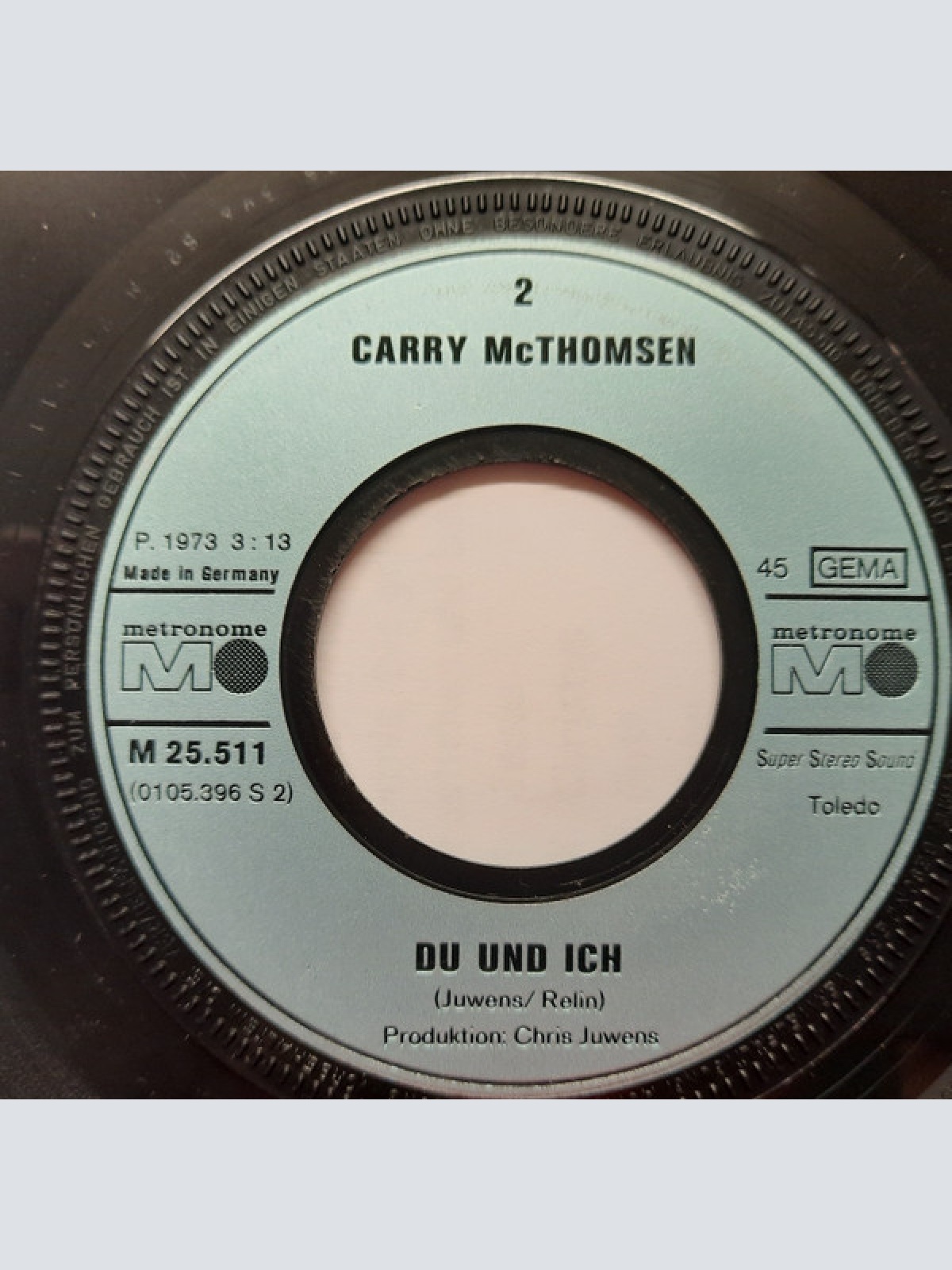 Vinyl / Carry McThomsen - Kingstontown Jamaica / Du Und Ich