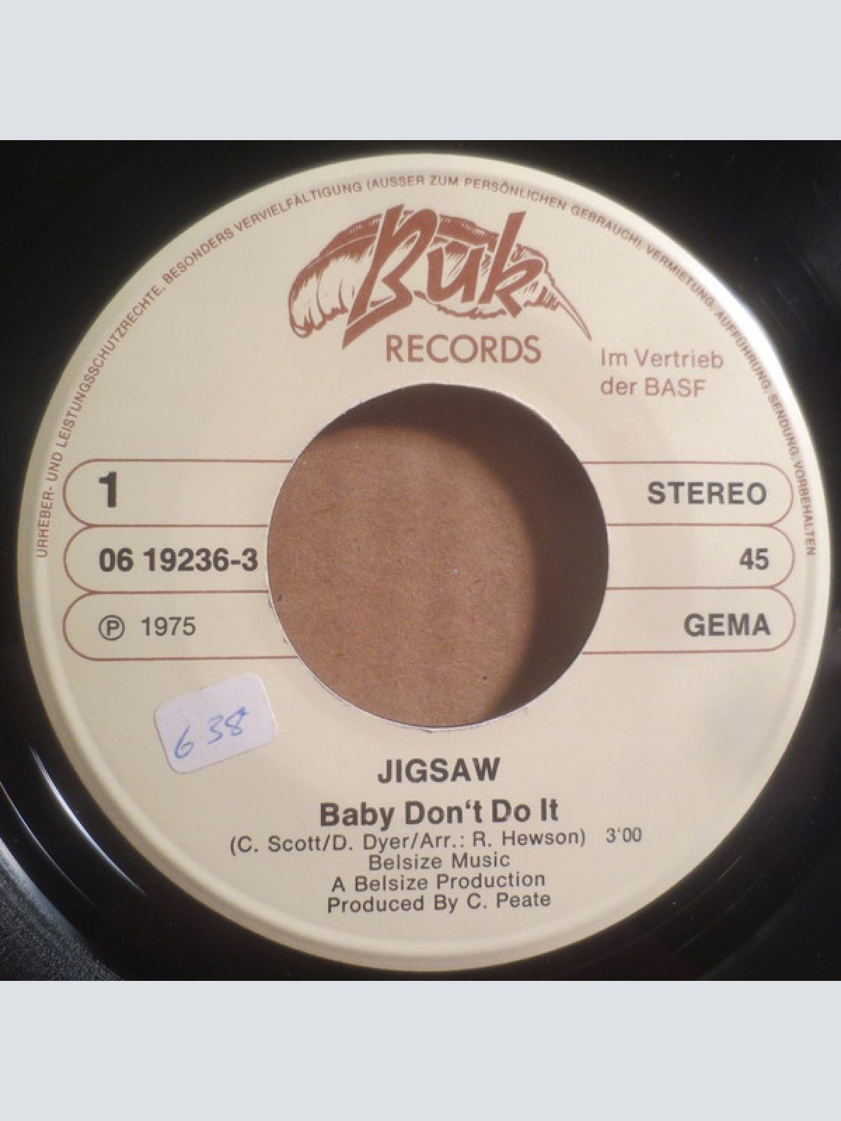 Vinyl / Jigsaw (3) - Baby Don't Do It