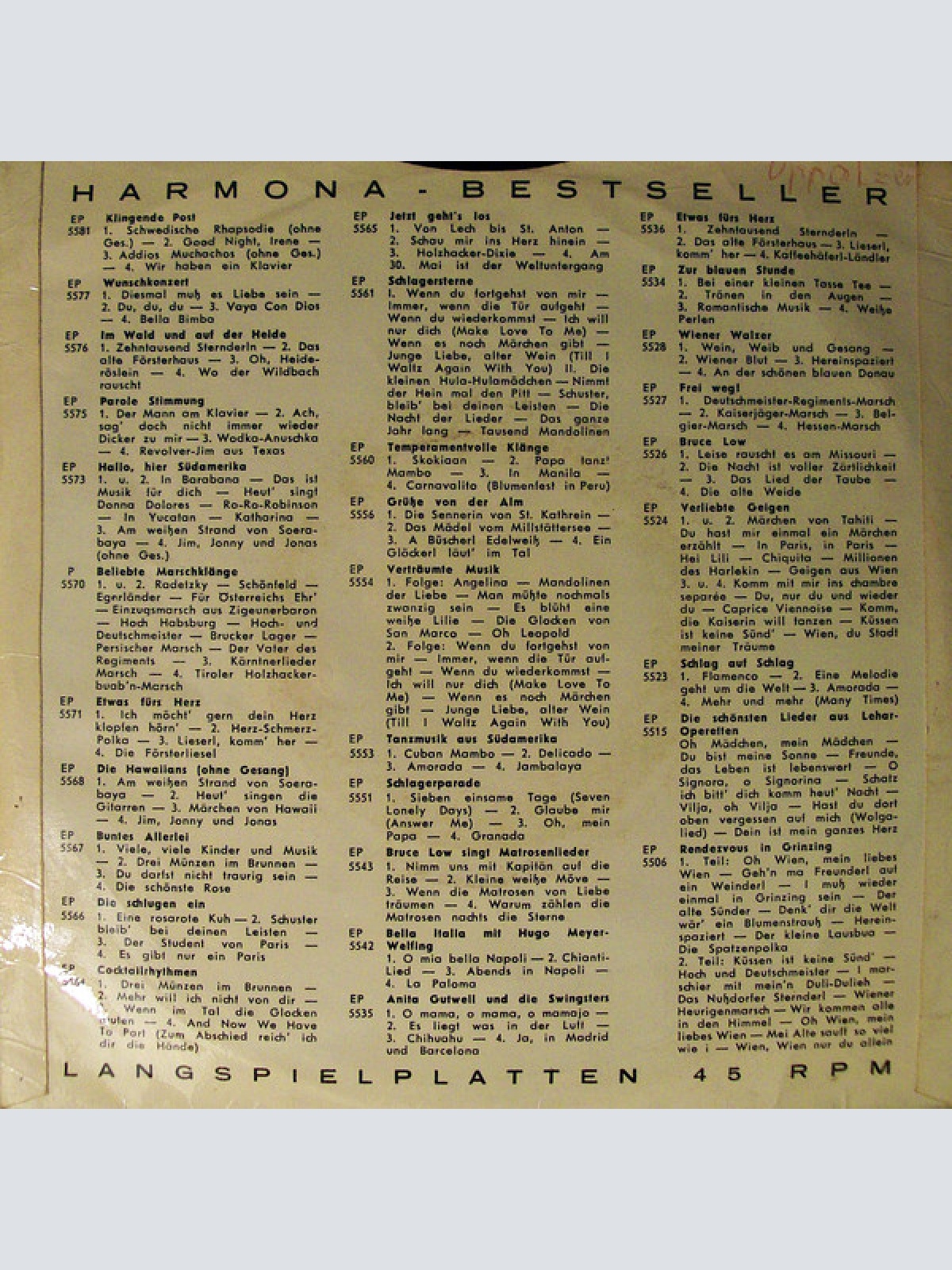 Vinyl / Evi Kent - Botch A Me / Das Jodeln In Den Bergen / Zuckerlili / Es Wird Ja Alles Wieder Gut