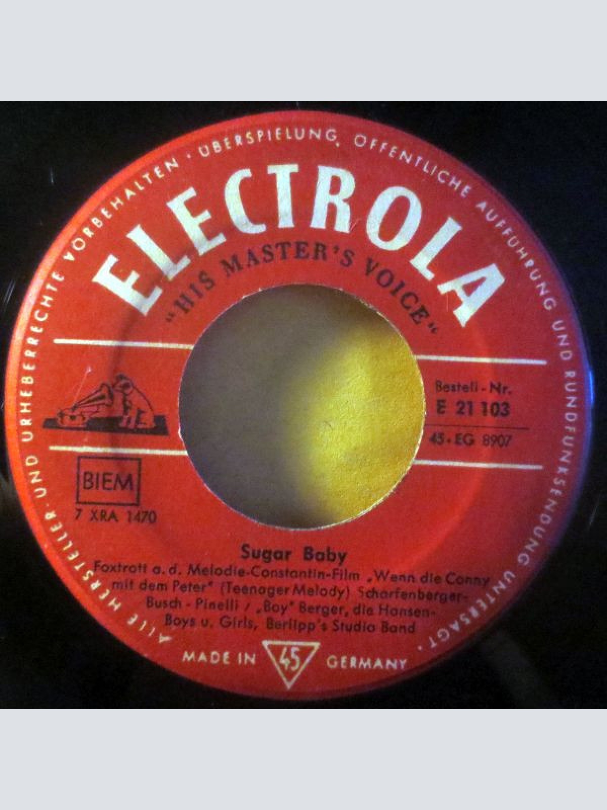 Vinyl / "Boy" Berger* - Sugar Baby / Nimm Dir Zeit