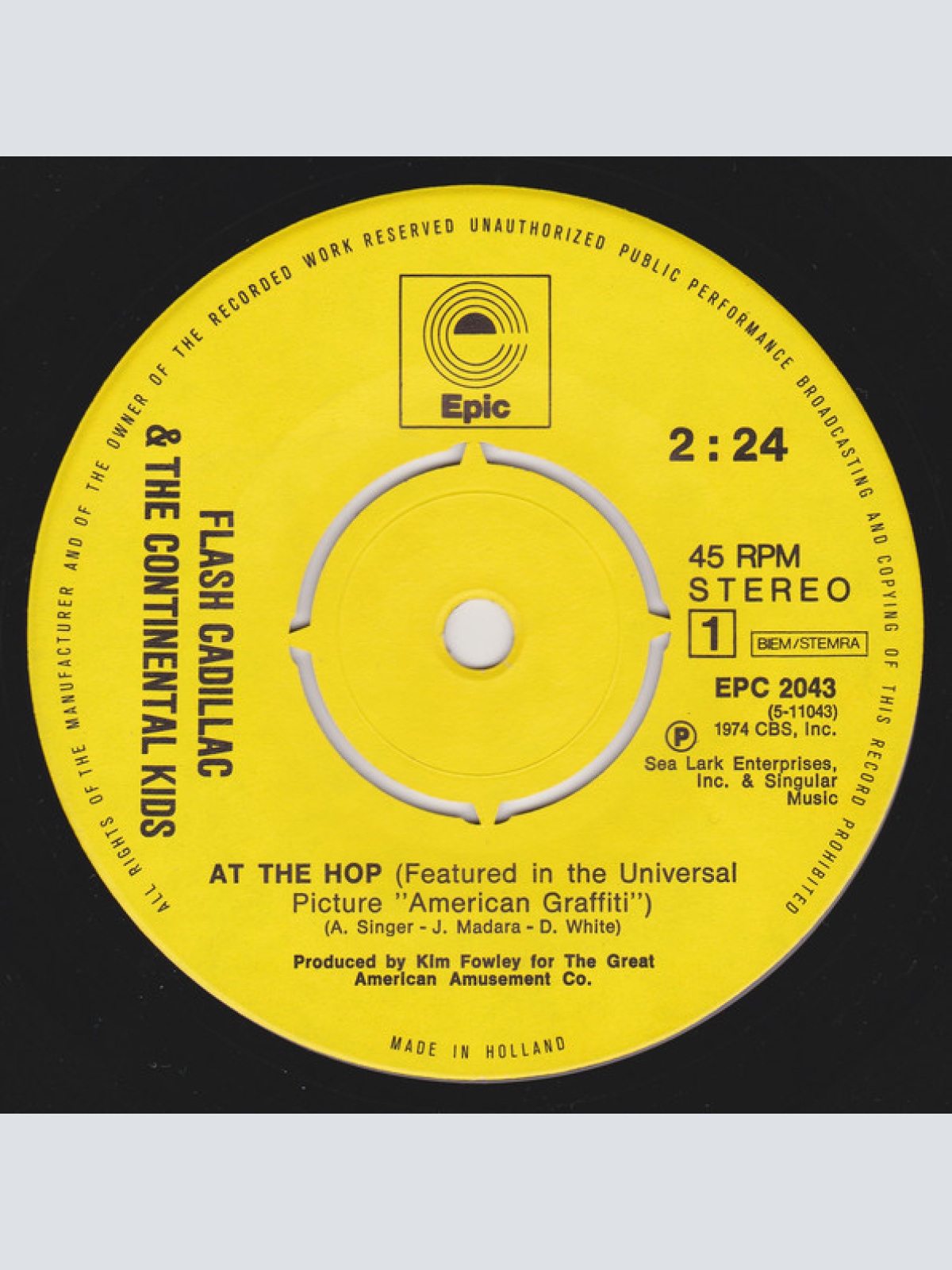 Vinyl / Flash Cadillac & The Continental Kids - At The Hop
