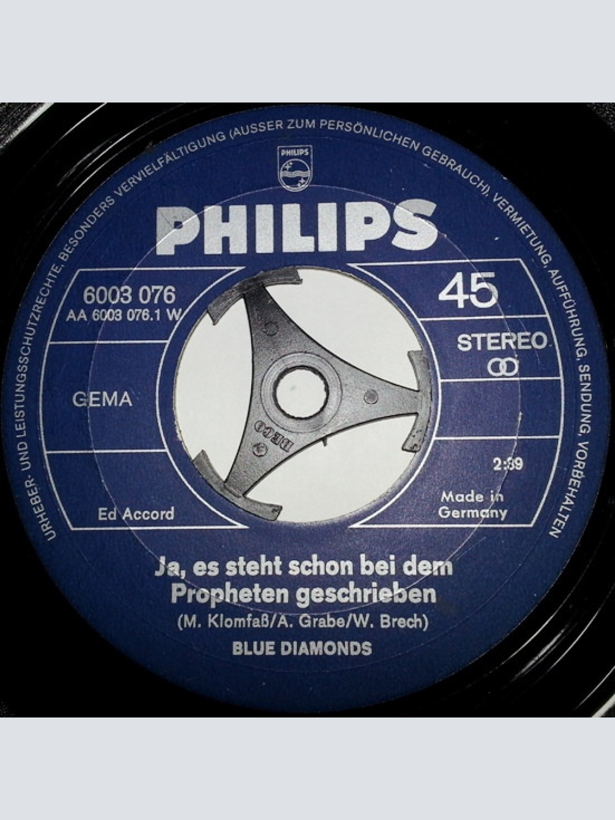 Vinyl / Blue Diamonds* - Ja, Es Steht Schon Bei Dem Propheten Geschrieben