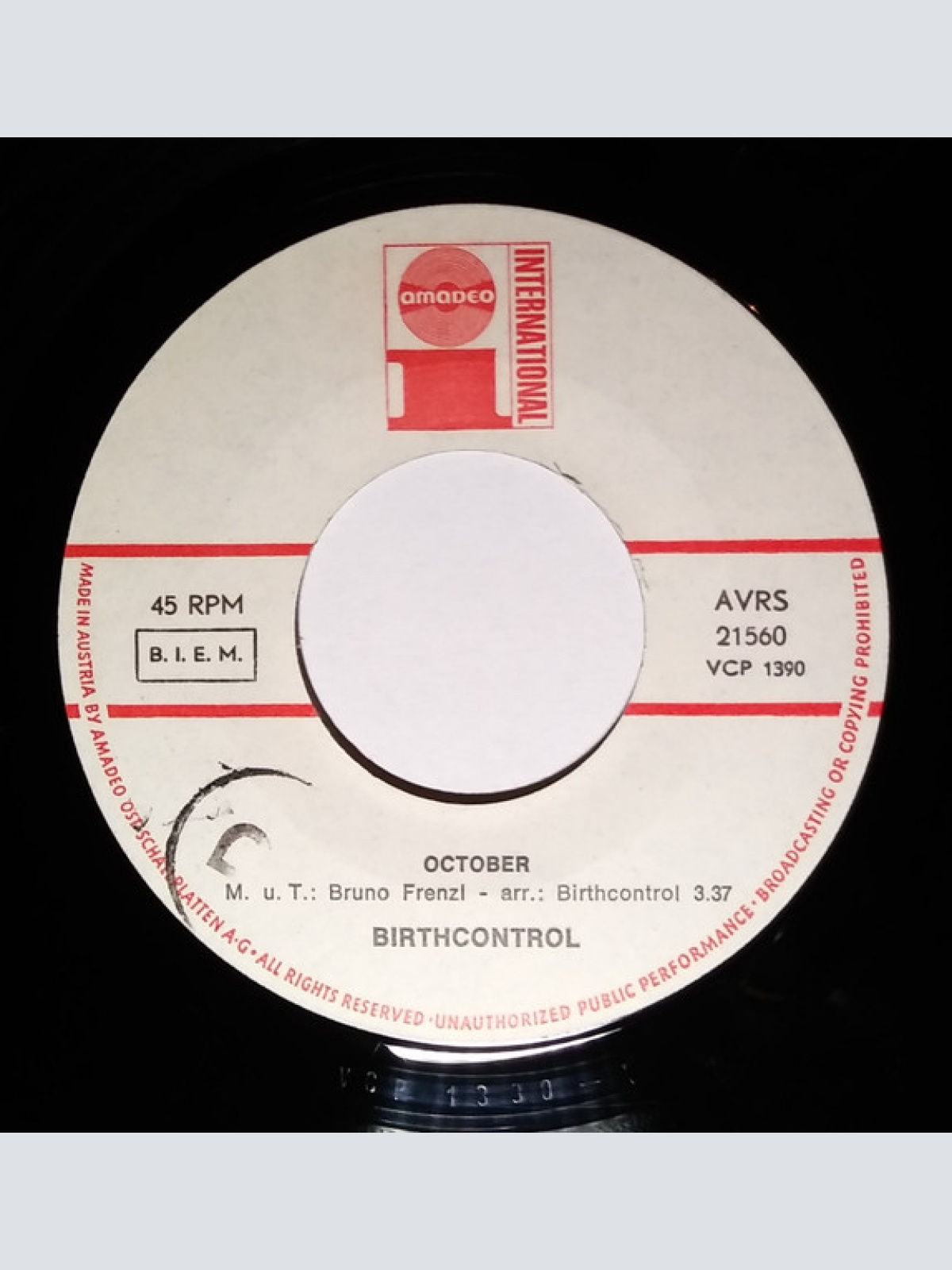 Vinyl / Birthcontrol* - October / Freedom