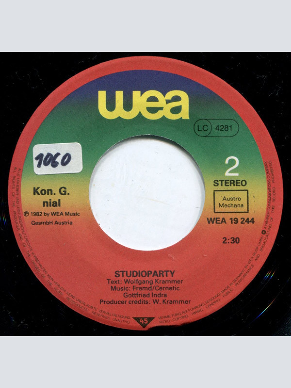 Vinyl / Kon.G.nial - Kommt Meine Kinder / Studioparty