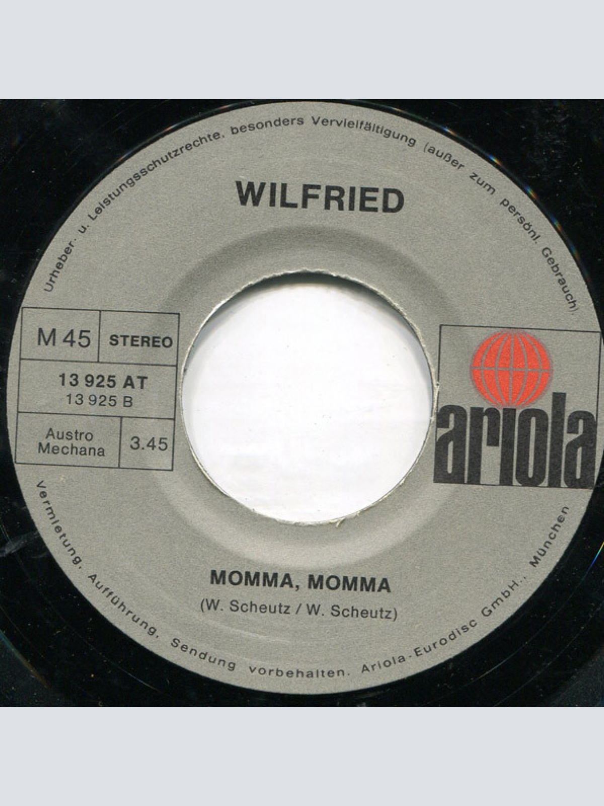 Vinyl / Wilfried - Country Blues / Momma, Momma