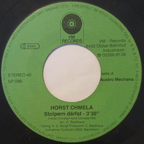 Vinyl / Horst Chmela - Stolpern Därfst