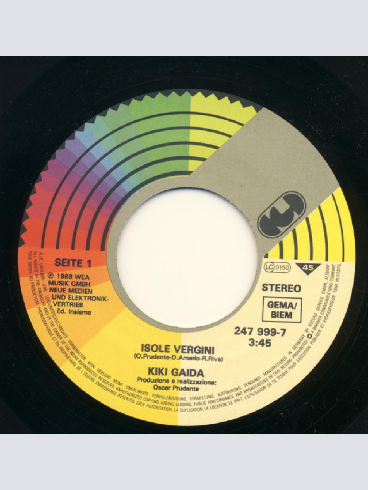 Vinyl / Kiki Gaida - Isole Vergini / Virginal Mystery