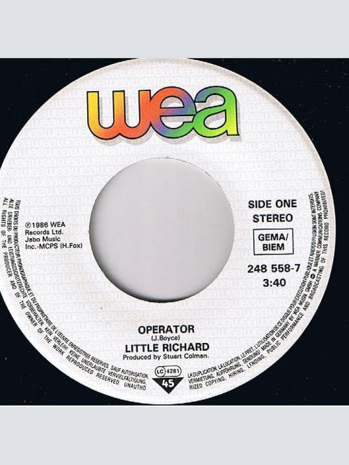 Vinyl / Little Richard - Operator