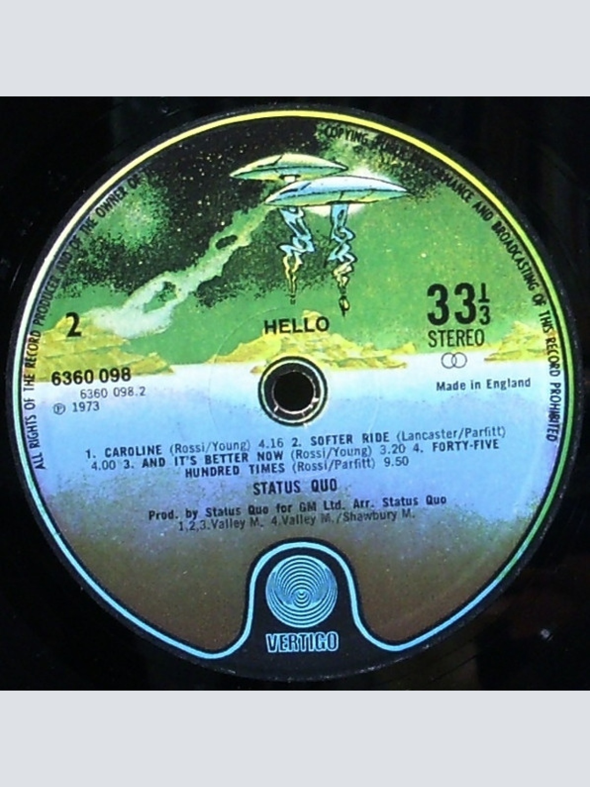 Vinyl / Status Quo - Hello!