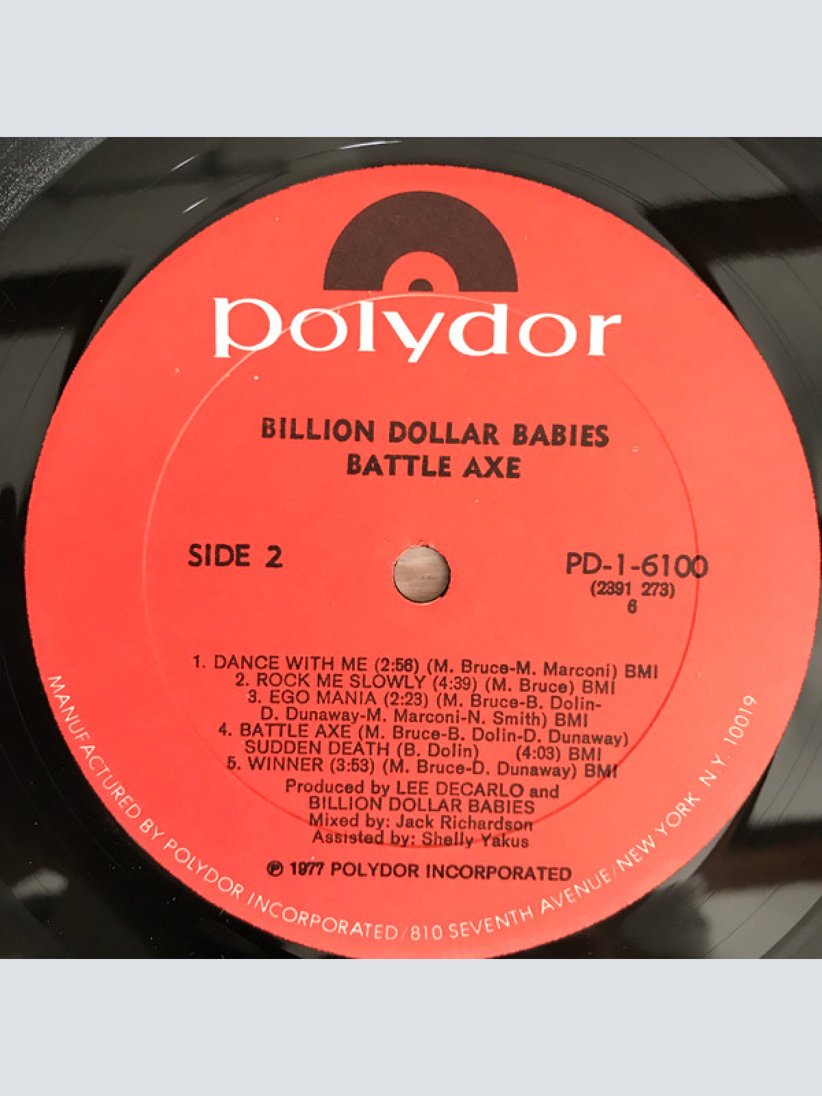 Vinyl / Billion Dollar Babies - Battle Axe