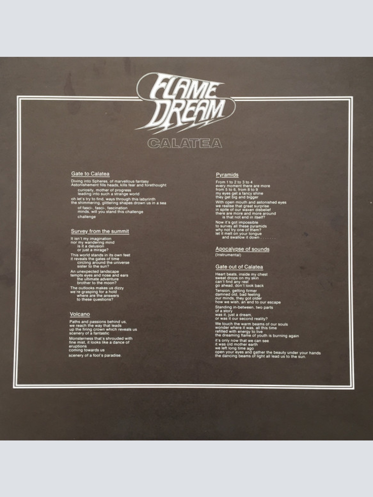 Vinyl / Flame Dream - Calatea