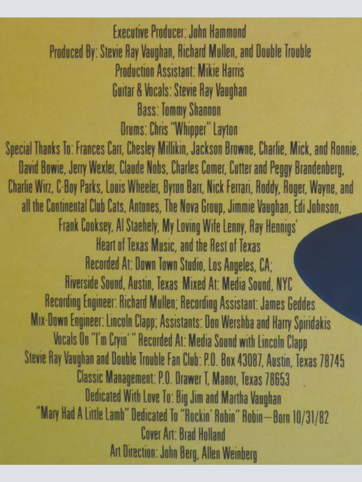 Vinyl / Stevie Ray Vaughan And Double Trouble* - Texas Flood