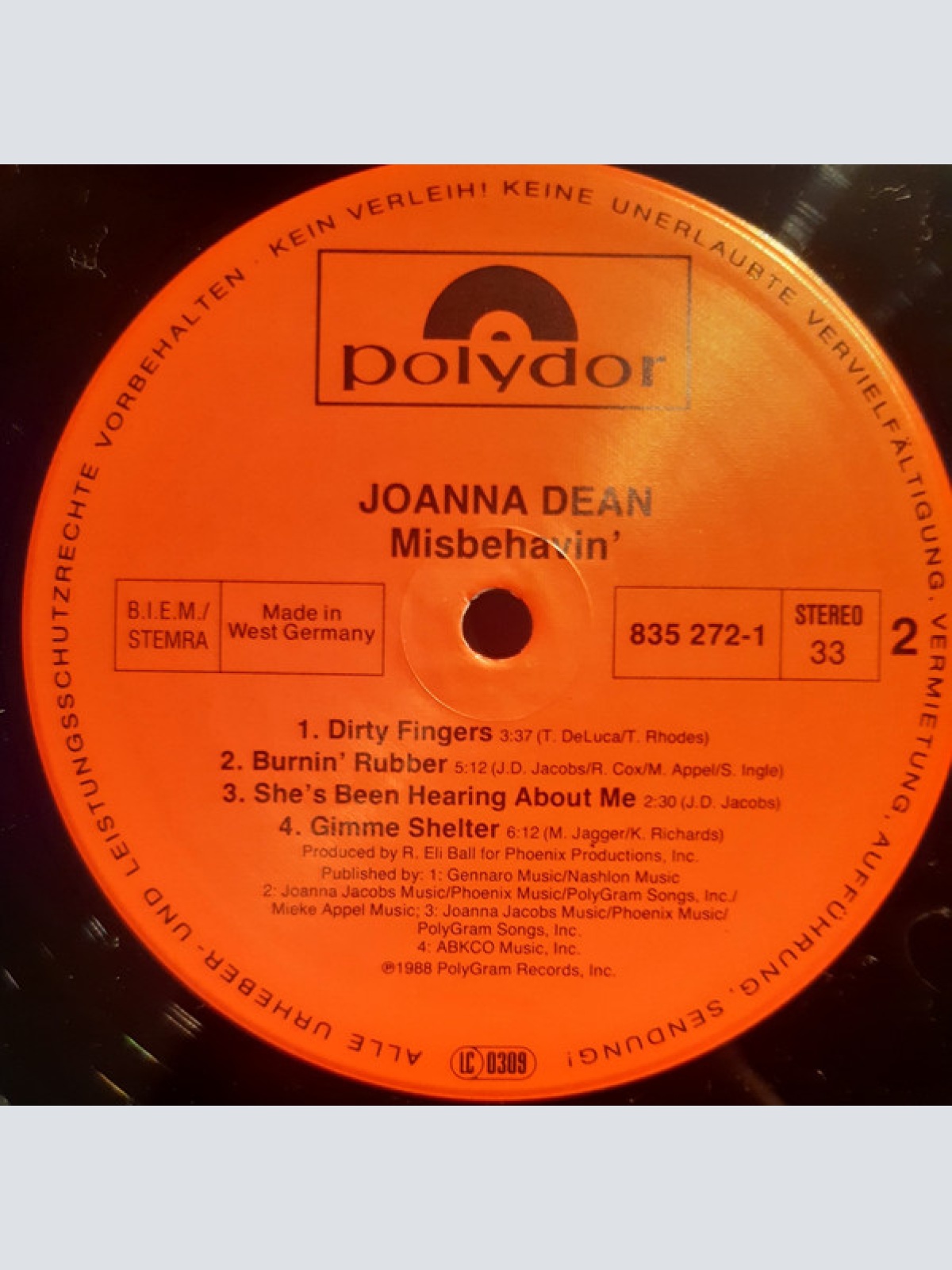 Vinyl / Joanna Dean - Misbehavin'