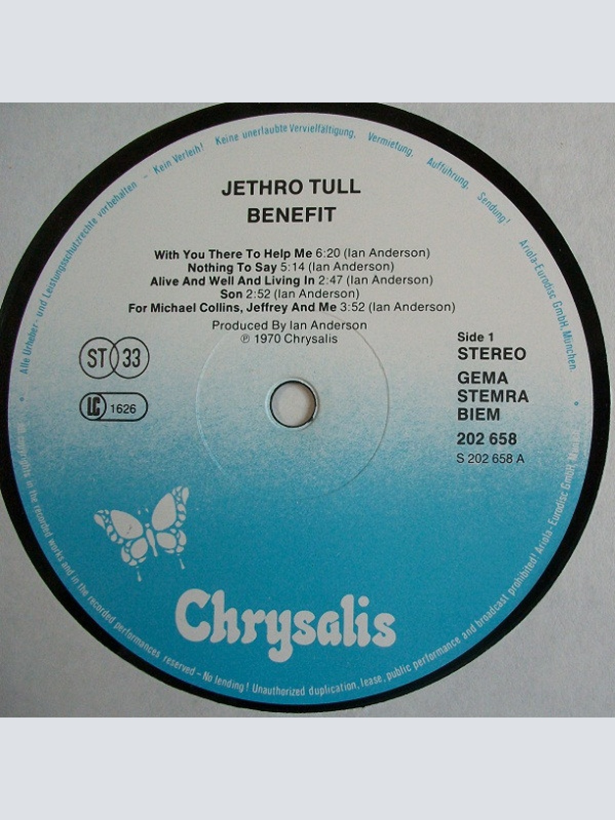 Vinyl / Jethro Tull - Benefit