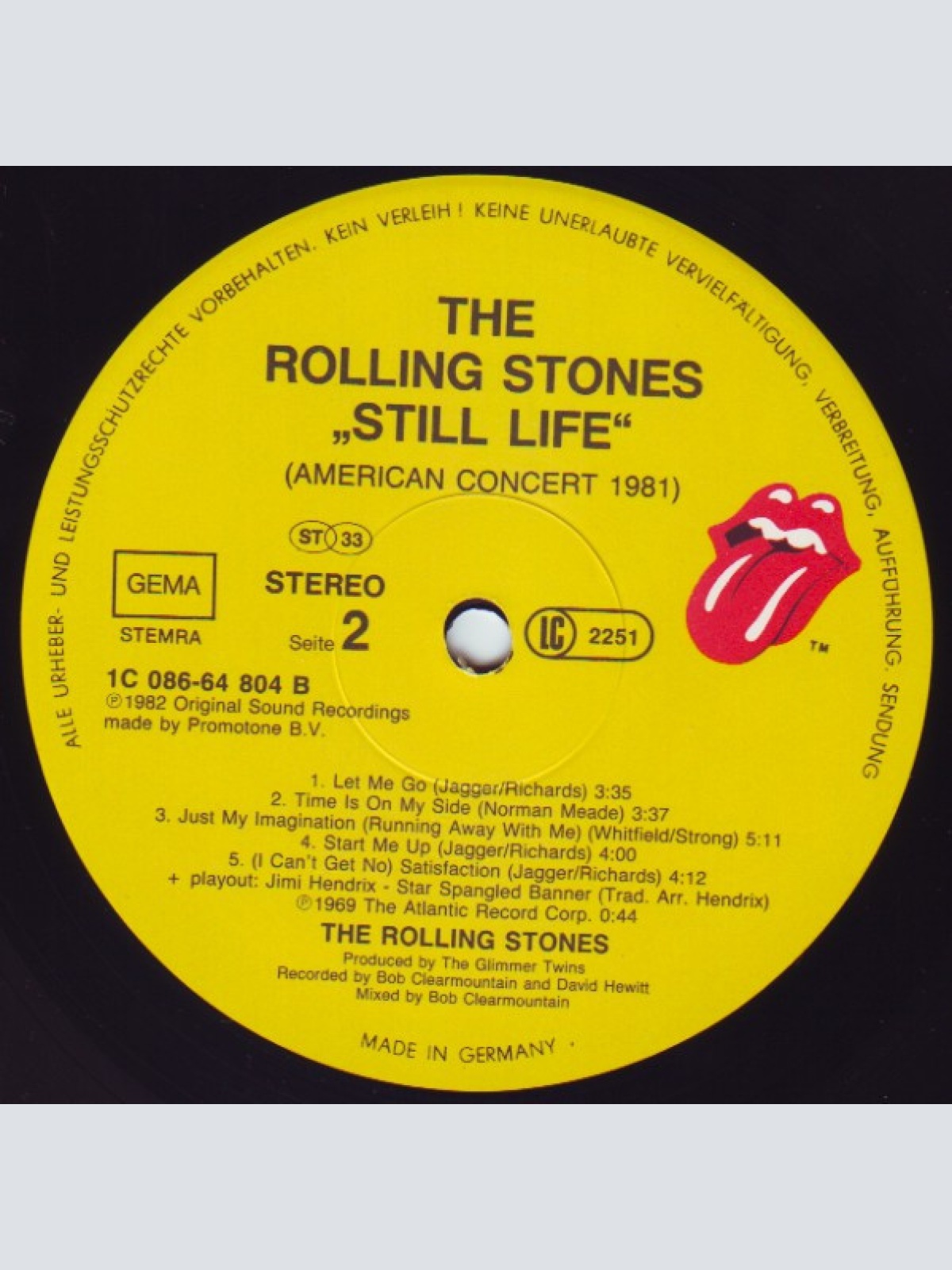 Vinyl / The Rolling Stones - Still Life (American Concert 1981)