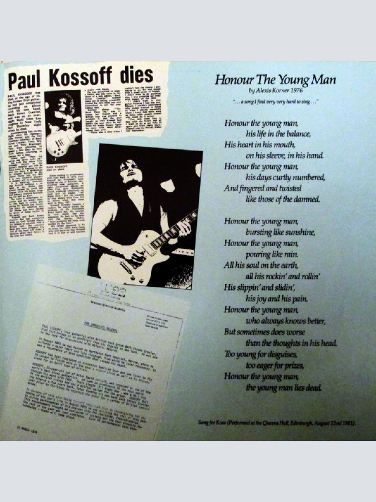 Vinyl / Paul Kossoff - Blue Soul