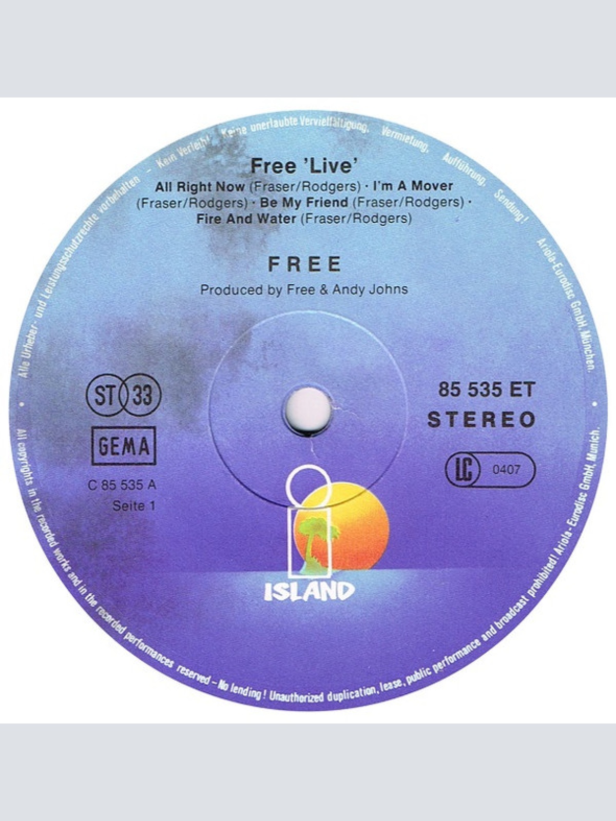 Vinyl / Free - Free Live