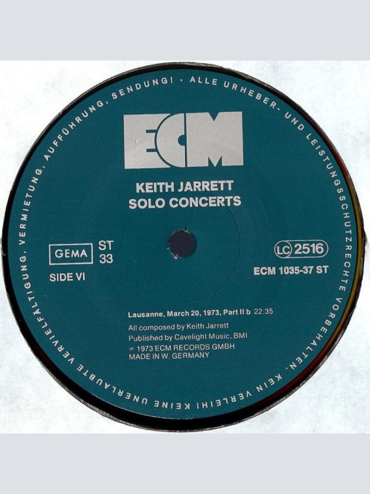 Vinyl / Keith Jarrett - Solo Concerts: Bremen / Lausanne