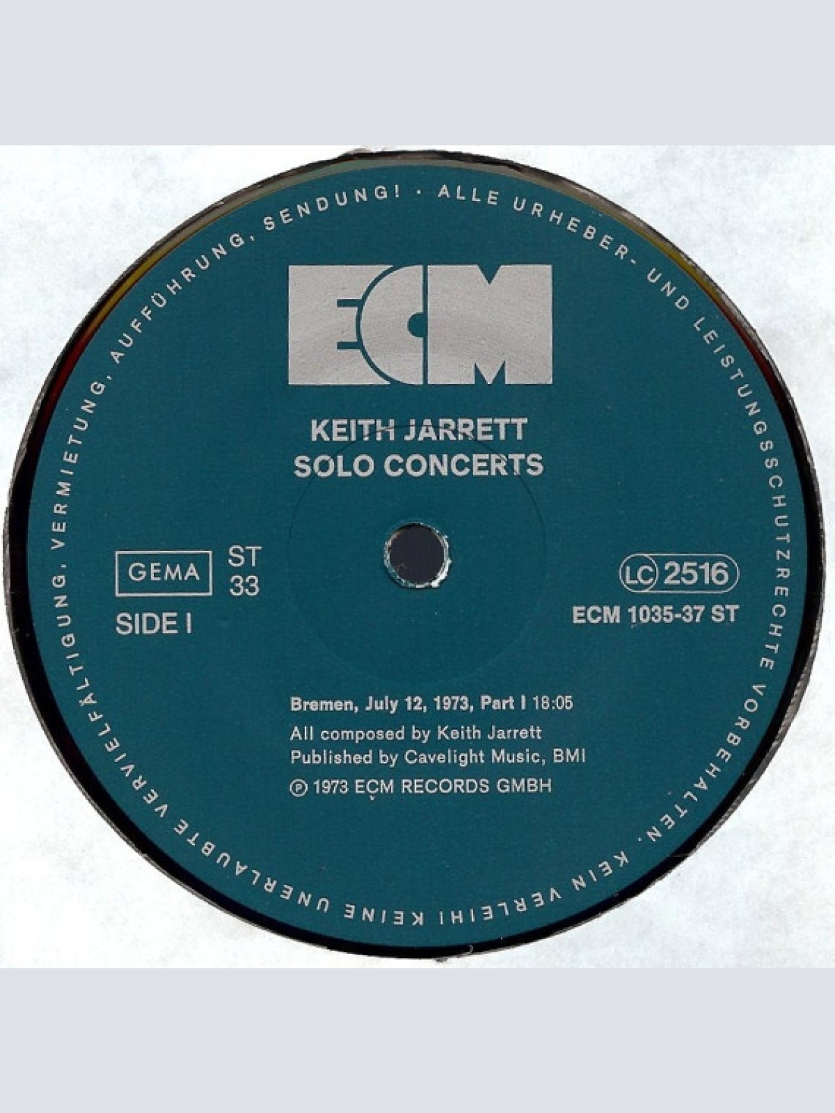 Vinyl / Keith Jarrett - Solo Concerts: Bremen / Lausanne