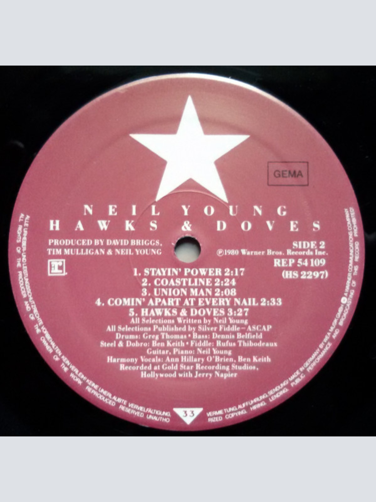 Vinyl / Neil Young - Hawks & Doves