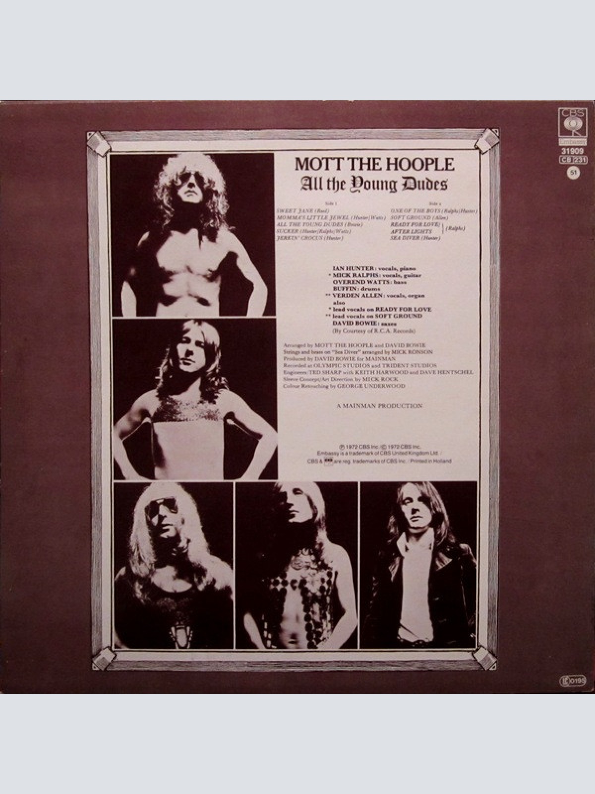 Vinyl / Mott The Hoople - All The Young Dudes