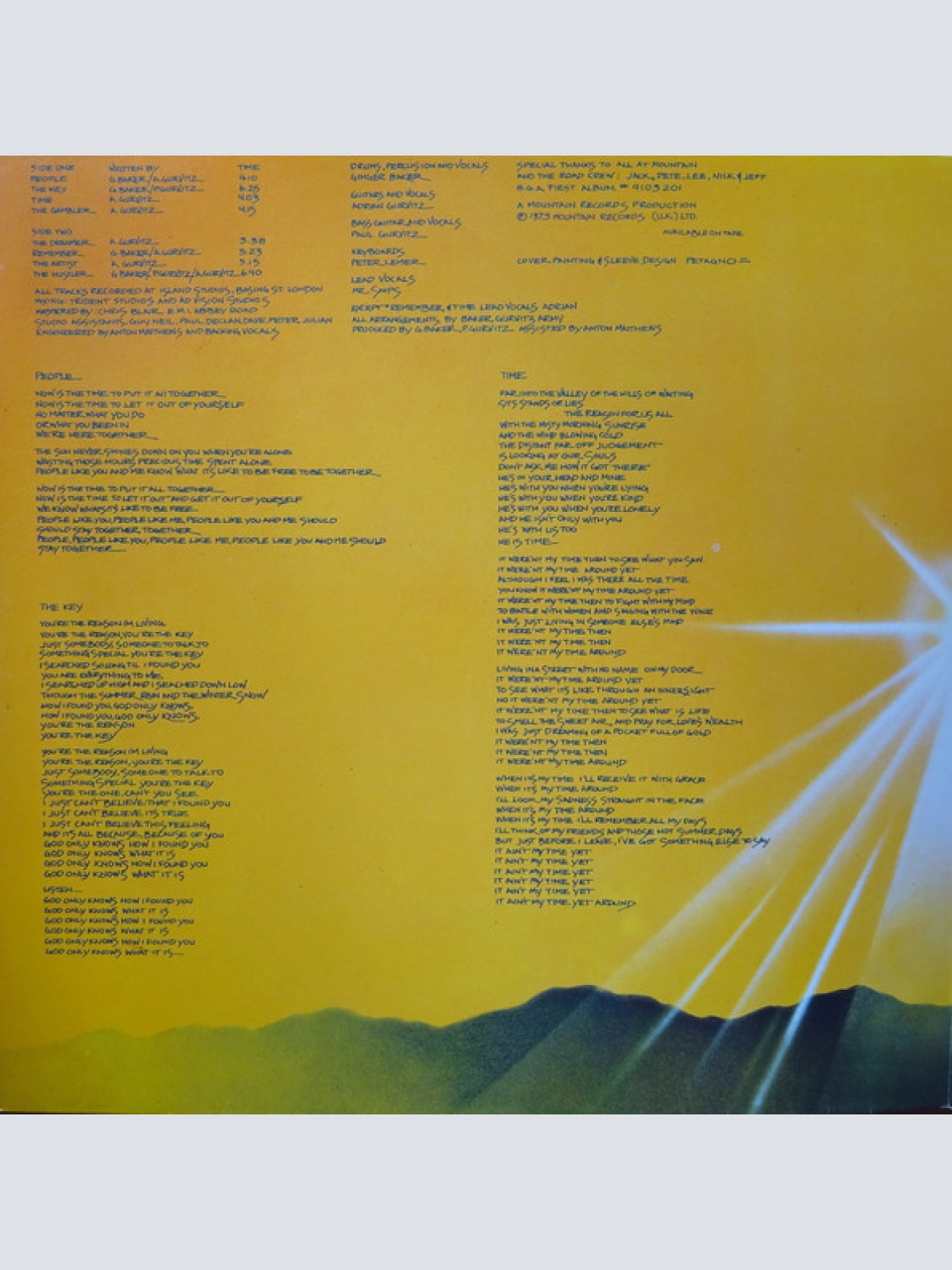 Vinyl / Baker Gurvitz Army - Elysian Encounter