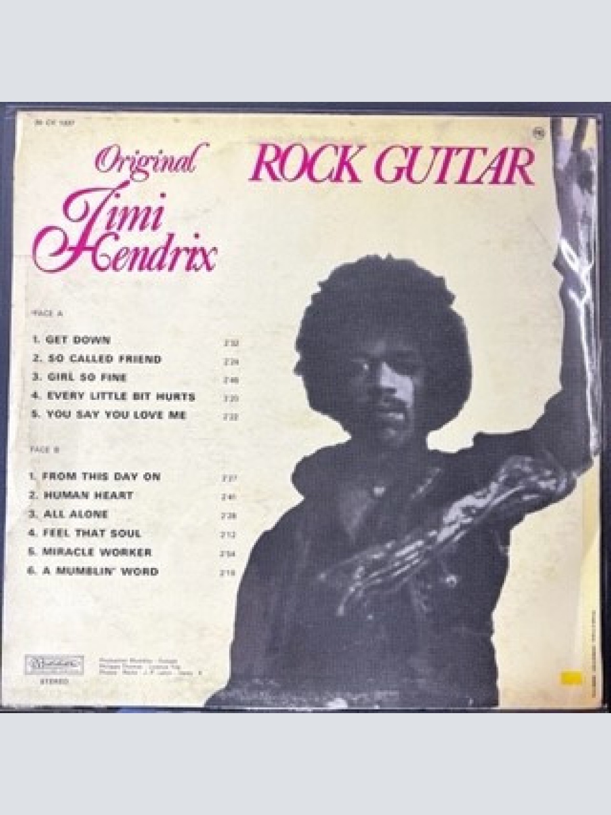 Vinyl / Original Jimi Hendrix* - Rock Guitar