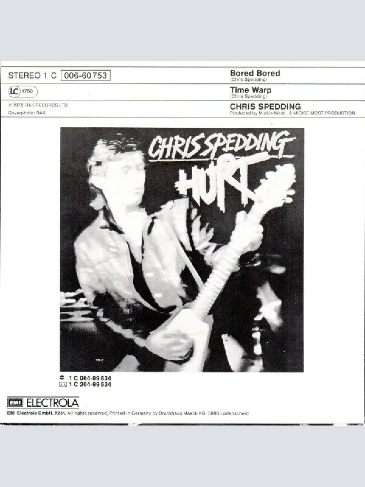 Vinyl / Chris Spedding - Bored Bored