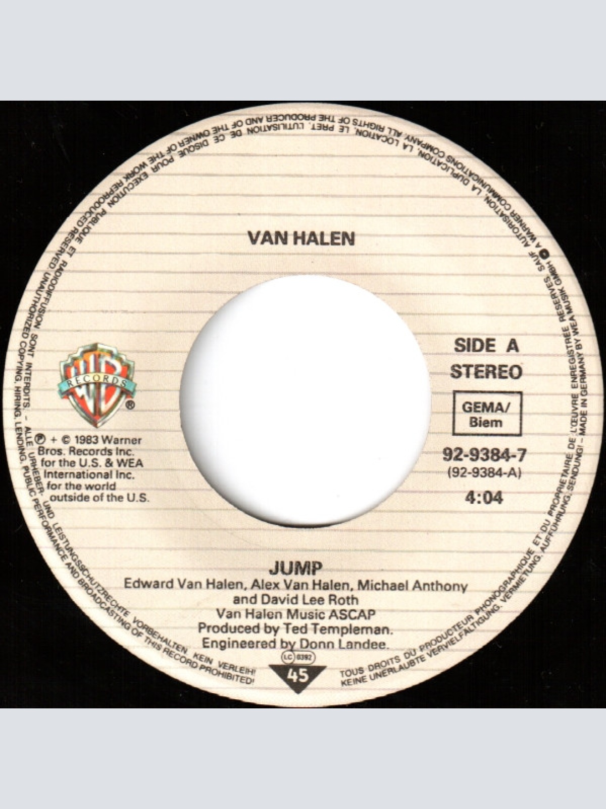 Vinyl / Van Halen - Jump!