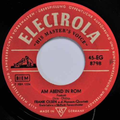 Vinyl / Frank Olsen (2) - Am Abend In Rom / Komm Mit Nach Mexico