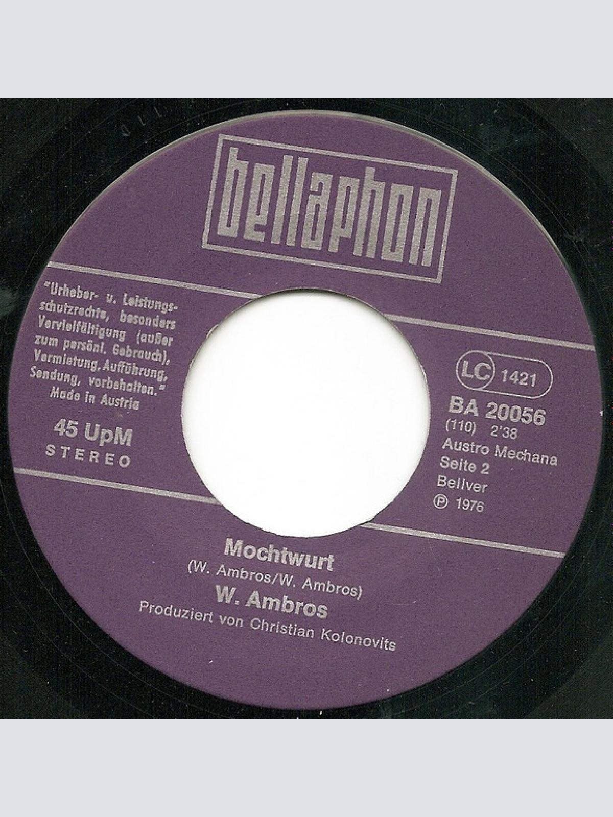 Vinyl / W. Ambros* - Schifoan