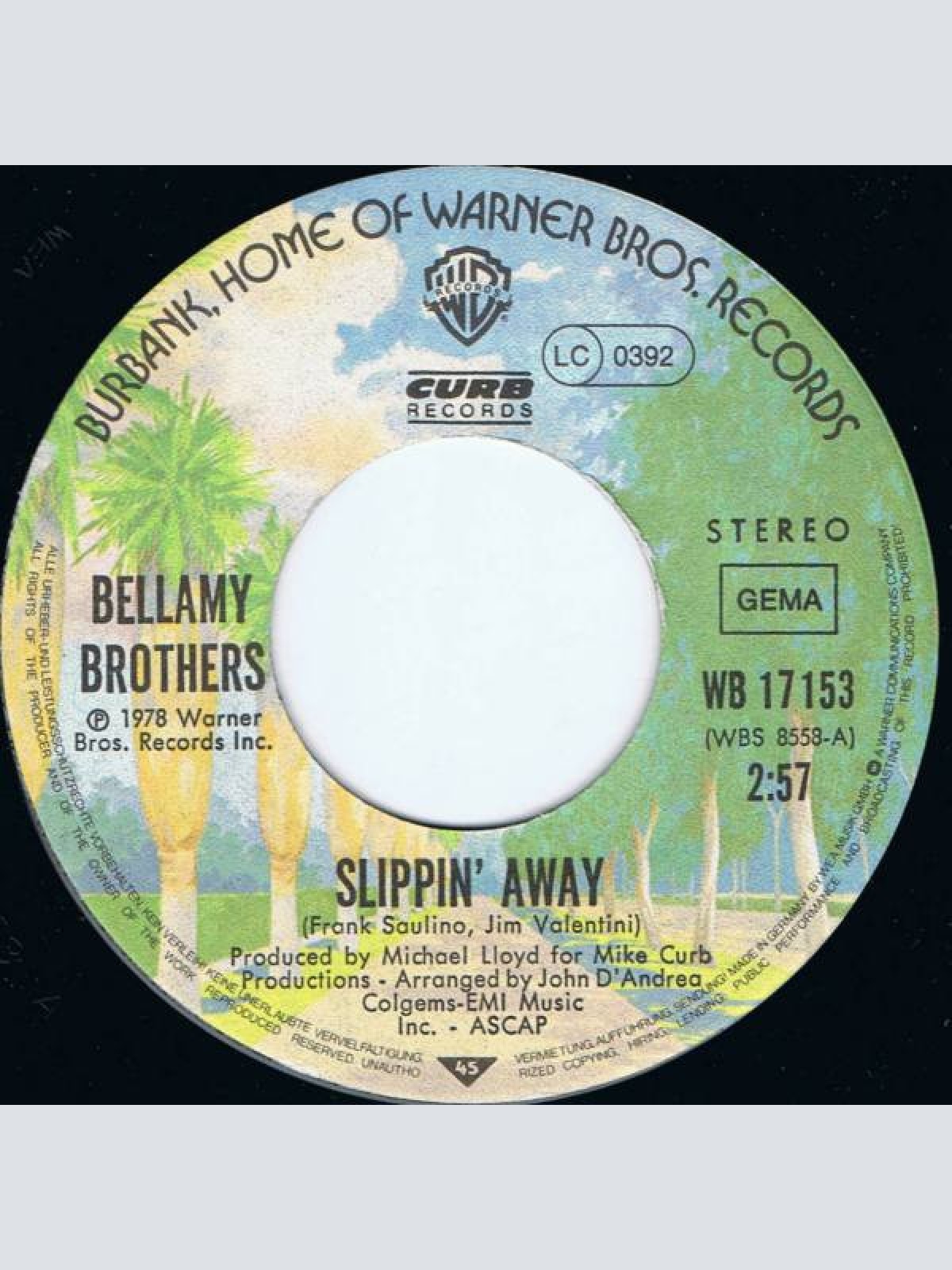 Vinyl / Bellamy Brothers - Slippin' Away