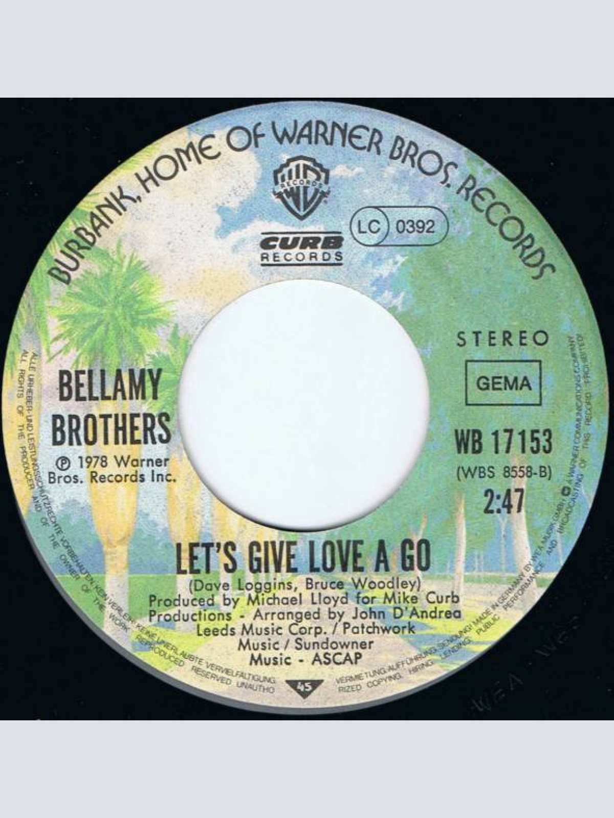 Vinyl / Bellamy Brothers - Slippin' Away