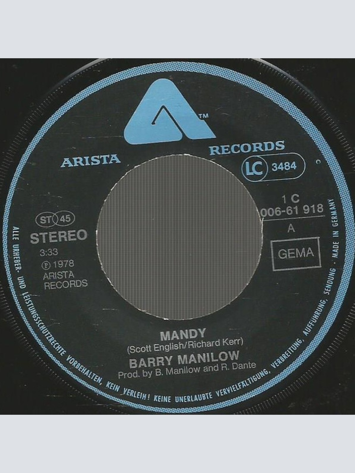 Vinyl / Barry Manilow - Mandy
