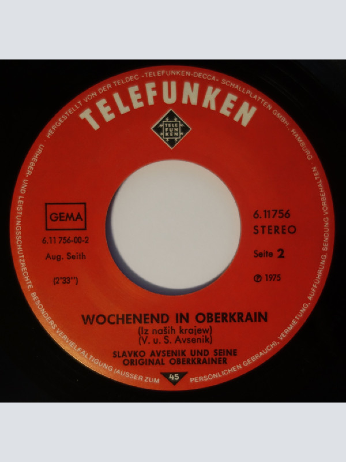 Vinyl / Slavko Avsenik Und Seine Original Oberkrainer - So Schön Ist Die Welt